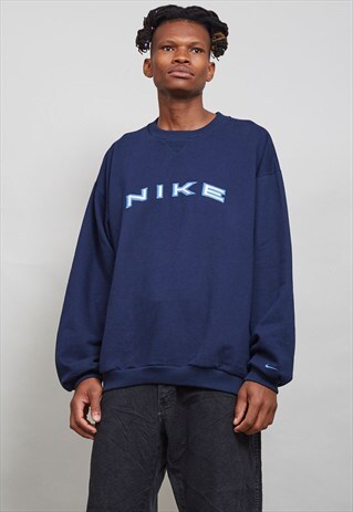 90'S VINTAGE NIKE NAVY BLUE OVERSIZED SWEATER