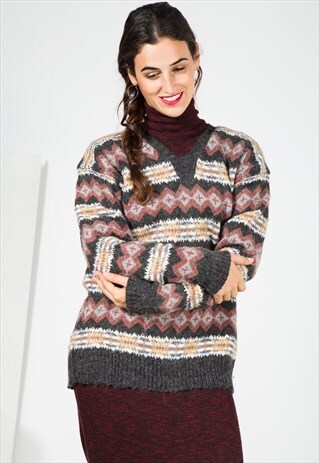 ON SALE VINTAGE 80S CLASSIC KNITWEAR JUMPER / S0072
