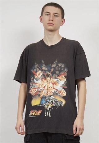VINTAGE 1984 TETSUO HARA & BURONSON ANIME T-SHIRT
