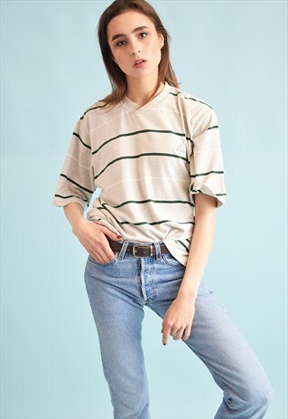 90'S ADIDAS ATHLEISURE SPORTS STRIPED OVERSIZED T-SHIRT TEE
