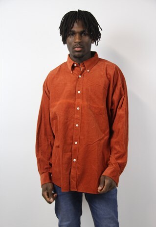 VINTAGE CORD ORANGE SHIRT
