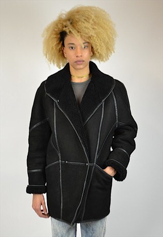 VINTAGE 90'S SHEARLING COAT