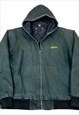 Washed green full zip up minnesoda embroilery work jacket