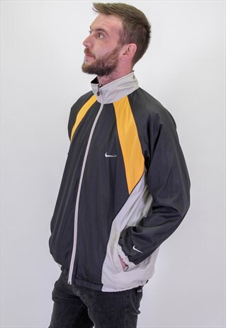 VINTAGE NIKE JACKET IN BLACK LARGE