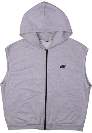 Vintage 90's Nike Gilet Vest Sleeveless Swoosh Grey XLarge