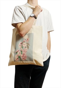 Floral Cherry Blossom Japanese Art Tote Bag Ozawa Kazumasa