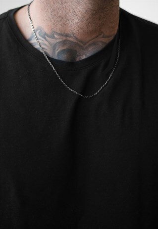 16" ESSENTIAL NECKLACE CHAIN - BLACK GREY
