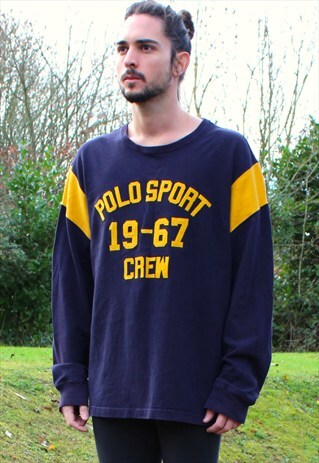 VINTAGE 90S POLO RALPH LAUREN SWEATSHIRT JUMPER - XL - RARE