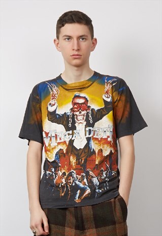 VINTAGE MEGA DETH SKELETON BAND T-SHIRT