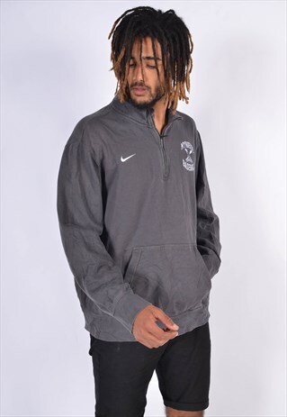 VINTAGE NIKE 1/4 ZIP SWEATSHIRT GREY