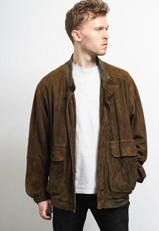 VINTAGE SUEDE BOMBER JACKET