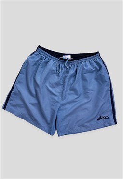Vintage Asics Blue Sports Shorts Large