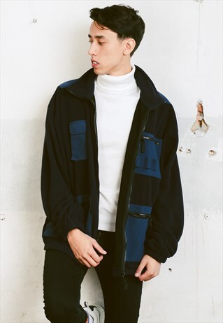 VINTAGE 80S MILITARY FLEECE JACKET