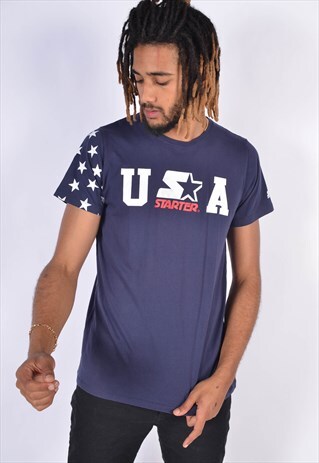 VINTAGE STARTER USA T-SHIRT BLUE