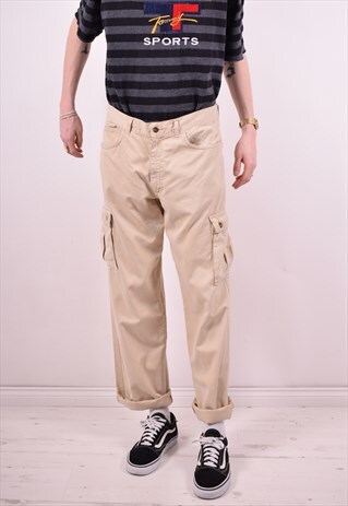 POLO RALPH LAUREN MENS VINTAGE CARGO TROUSERS W36 L34 90'S