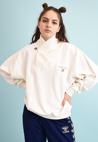 90'S RETRO ATHLEISURE SPORTS SLOUCHY SWEATSHIRT JUMPER