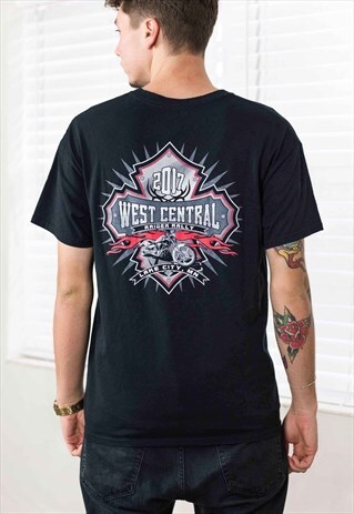 VINTAGE BIKER RALLY T-SHIRT LOGO L 7.0