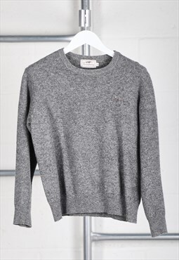 Vintage Burberry Jumper in Grey Pullover Knitted Sweat XS