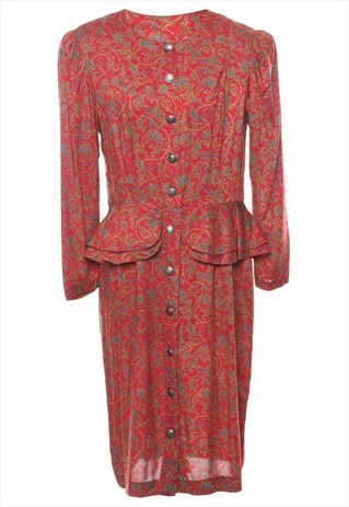 BEYOND RETRO VINTAGE PAISLEY PRINT DRESS - L