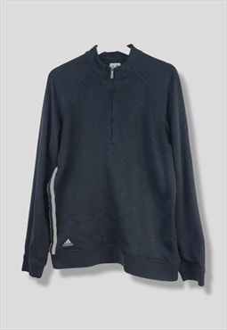 Vintage Adidas Sweatshirt Quarterzip in Black M