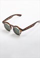 Steampunk flip up circular glasses -Tortoiseshell/Gold/Grey