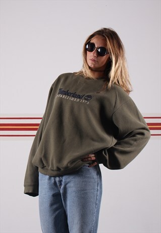 KHAKI EMBROIDERED SWEATSHIRT