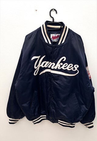 VINTAGE STARTER NEW YORK YANKEES BLUE BOMBER JACKET XL RARE