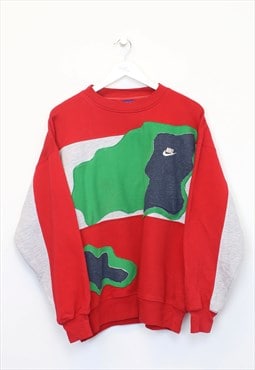 Vintage Nike reworked sweatshirt in red. Best fits L