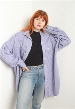 Vintage 90's Oversize Overshirt Shirt Gigantic Lilac