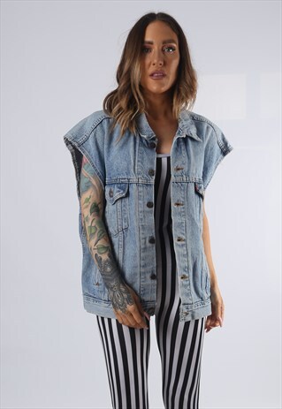 levis denim waistcoat