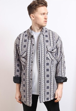VINTAGE BLANKET LINED AZTEC SHIRT