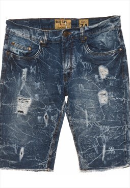 Vintage Distressed Cut-Off Denim Shorts - W34