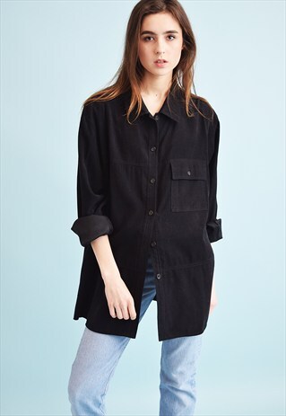 90'S RETRO MINIMALIST GRUNGE OVERSIZED TUNIC SHIRT TOP