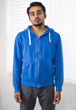 VINTAGE RALPH LAUREN HOODIE SWEATSHIRT LOGO 90S M 27.5