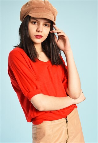 70'S RETRO MOD PARIS CHIC TOP BLOUSE