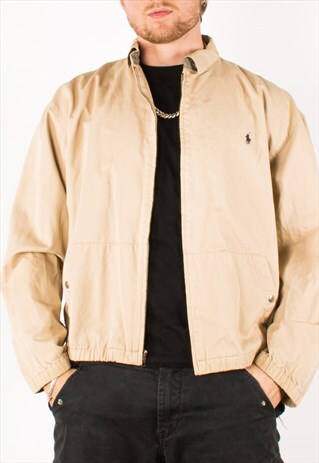 VINTAGE BEIGE POLO RALPH LAUREN HARRINGTON JACKET