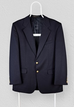 Vintage St Michael Navy Blazer Jacket Made in UK Mens 42