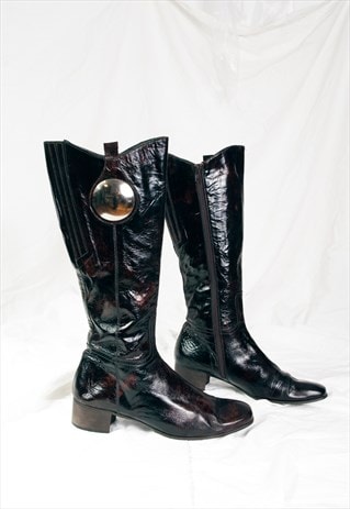 Vintage 90s Roberto d'Angelo Boots in Brown Leather