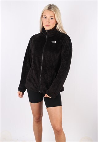 VINTAGE THE NORTH FACE FLEECE JACKET BLACK M/L OVERSIZED 90S