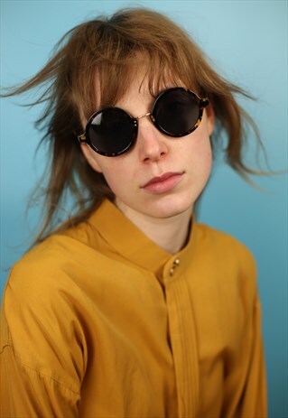 VINTAGE INSPIRED ROUND SUNGLASSES TORTOISE SHELL RIM