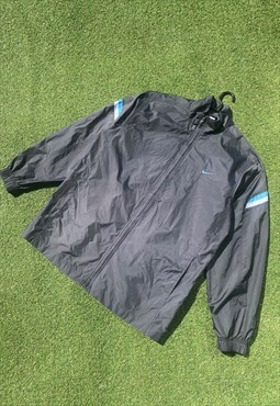 Vintage Nike Y2K black windbreaker jacket medium 