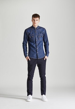 DENIM SLIM FIT WITH GOLD DETAILING