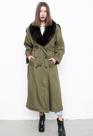 MOSS GREEN LONG COAT