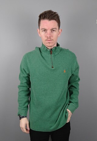 VINTAGE POLO RALPH LAUREN QUARTER ZIP SWEATSHIRT SWEATER