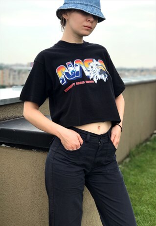 90S MADE IN USA NASA CROPPED T-SHIRT