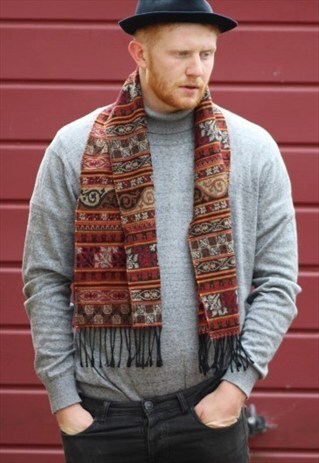 VINTAGE // 80'S // PATTERNED SCARF