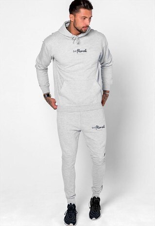 CENTRE LOGO PULLOVER HOODY - HEATHER GREY
