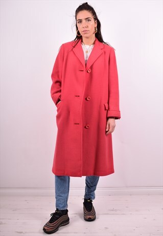 AQUASCUTUM WOMENS VINTAGE TOP COAT XL PINK 90'S