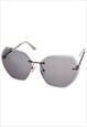 Oversized Butterfly with Gunmetal frame and Grey lens