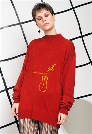 DON'T GROW UP HANDMADE REWORKED TURTLENECK JUMPER